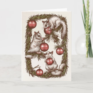 Sugar Glider Weihnachtskarte Feiertagskarte
