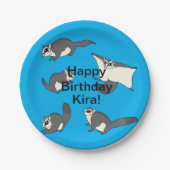 Sugar Gliders Birthday Pappteller (Vorderseite)
