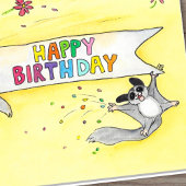 Sugar Gliders Happy Birthday Gruß Karte