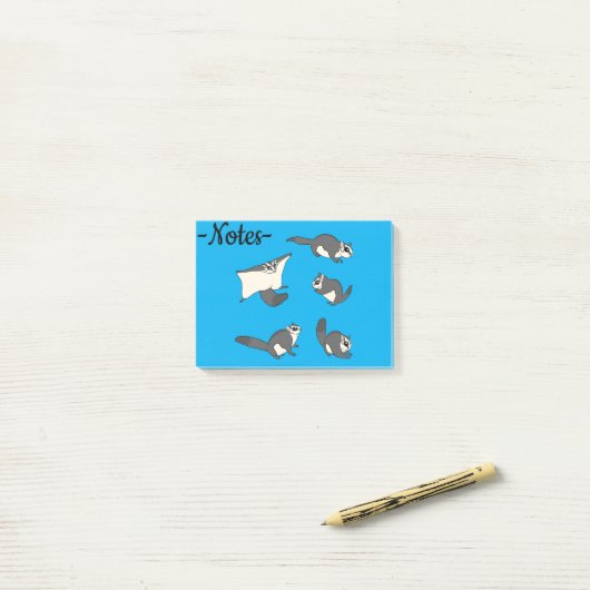 Sugar Gliders Post-it Klebezettel (Auf Schreibtisch)