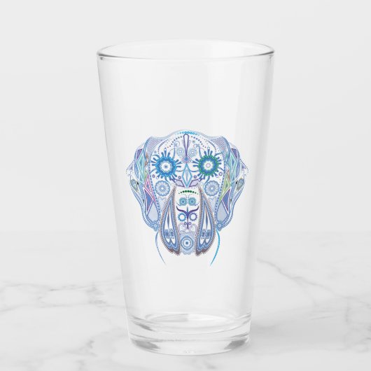 Sugar Great Dane Skull Glas (Vorderseite)