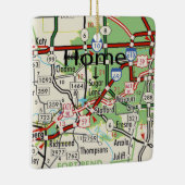 Sugar Land TX Map Keramikornament (Rechts)