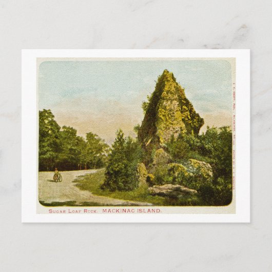Sugar Loaf Rock Mackinac Insel Michigan Postkarte (Vorderseite)