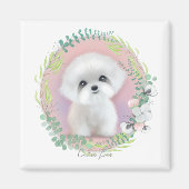 Sugar_Maltese von Catia Lee Magnet (Vorne)