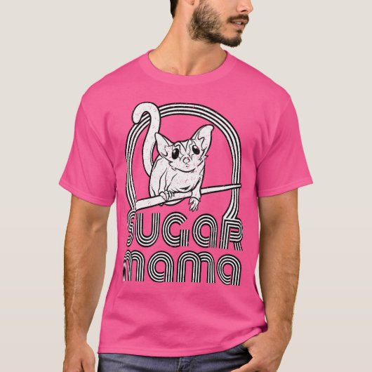 Sugar Mama Funny Sugar Glider Mama Black Small T-Shirt (Vorderseite)