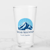Sugar Mountain NC Ski resort beer glass Glas (Vorderseite)