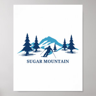 Sugar Mountain North Carolina Skigebiet Skifahren  Poster