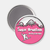 Sugar Mountain North Carolina Snowboard Magnet (Vorderseite/Rückseite)