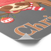 Sugar Niedlich Sloth Christmas Poster (Ecke)