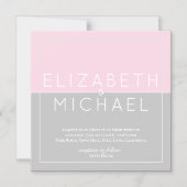 Sugar Pink Gray Wedding Save the Date Magnet (Vorderseite)