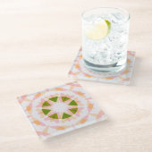 Sugar Pink Spring Green Star Dopamin Dekoration Ar Glasuntersetzer (Schrägansicht)