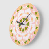 Sugar Pink Spring Green Star Dopamin Dekoration Ar Große Wanduhr (Winkel)