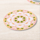 Sugar Pink Spring Green Star Dopamin Dekoration Ar Runder Pappuntersetzer (Angewinkelt)