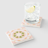 Sugar Pink Spring Green Star Dopamin Dekoration Ar Steinuntersetzer (Seitenansicht)