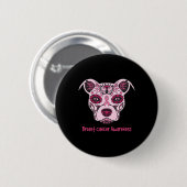 Sugar Pitbull Hunde Brustkrebs Tag des Button (Vorne & Hinten)