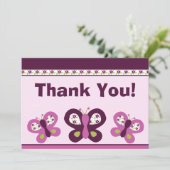 Sugar Plum Butterfliegen #2 Dankeschön Karte (Stehend Vorderseite)