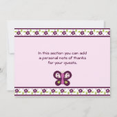 Sugar Plum Butterfliegen #2 Dankeschön Karte (Rückseite)