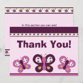 Sugar Plum Butterfliegen #2 Dankeschön Karte (Vorne/Hinten)