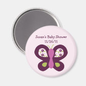 Sugar Plum Butterfly Baby Shower Magnet (Vorderseite/Rückseite)
