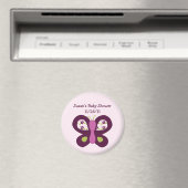 Sugar Plum Butterfly Baby Shower Magnet (In Situ (Geschirrspüler))