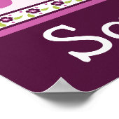 Sugar Plum Butterfly Letter & Name Wall Art Poster (Ecke)