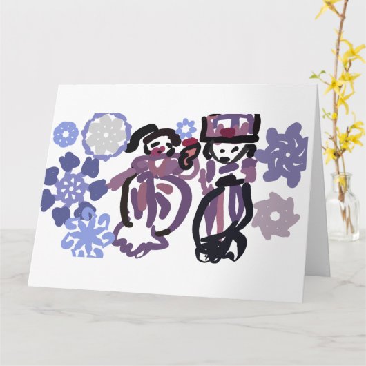 Sugar plum dance karte (Gelbe Blume)