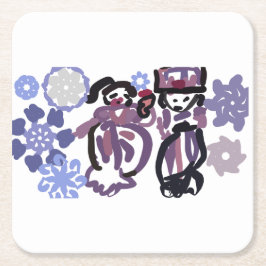 Sugar plum dance rechteckiger pappuntersetzer