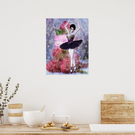 Sugar Plum Fairy Ballerina Fantasy Art Poster (Küche)