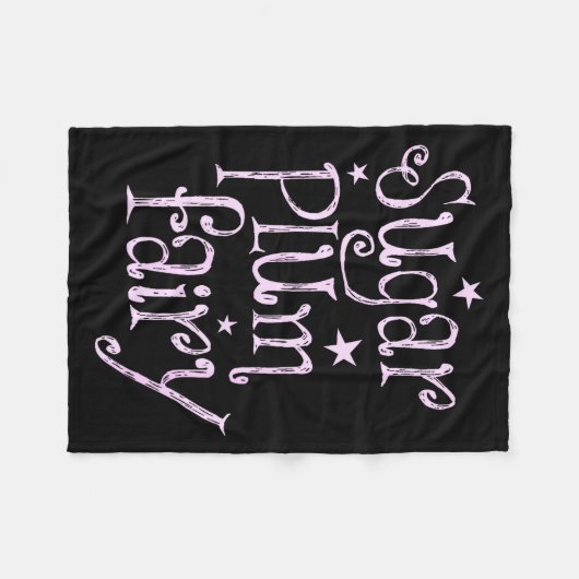 Sugar Plum Fairy Cute Christmas Fleecedecke (Vorderseite (Horizontal))