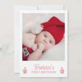 Sugar Plum Fairy Foto Gingerbread House Geburtstag Einladung (Rückseite)