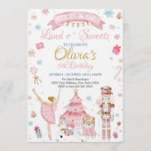 Sugar Plum Fairy Land Of Sweet Nutcracker Birthday Einladung (Vorderseite)