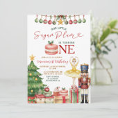 Sugar Plum Fairy Nutcracker Christmas Birthday Einladung (Stehend Vorderseite)