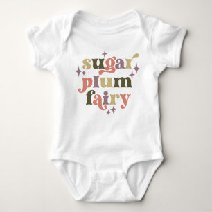 Sugar Plum Fairy Text Art Baby Strampler