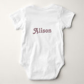 Sugar Plum Fairy Text Art Baby Strampler (Rückseite)