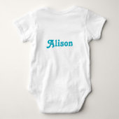 Sugar Plum Fairy Typografy Art Personalisiert Baby Strampler (Rückseite)