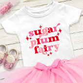 Sugar Plum Fairy Typografy Art Personalisiert Pink Baby Strampler