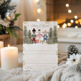 Sugar Plum Nutcracker Message Card Einladung