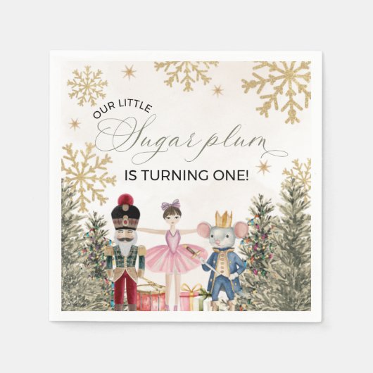 Sugar Plum Nutcracker Party Napkin Serviette (Vorderseite)