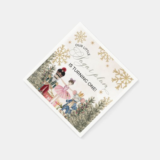 Sugar Plum Nutcracker Party Napkin Serviette (Ecke)