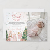 Sugar Plum Nutcracker Photo Thank You Einladung (Vorderseite)