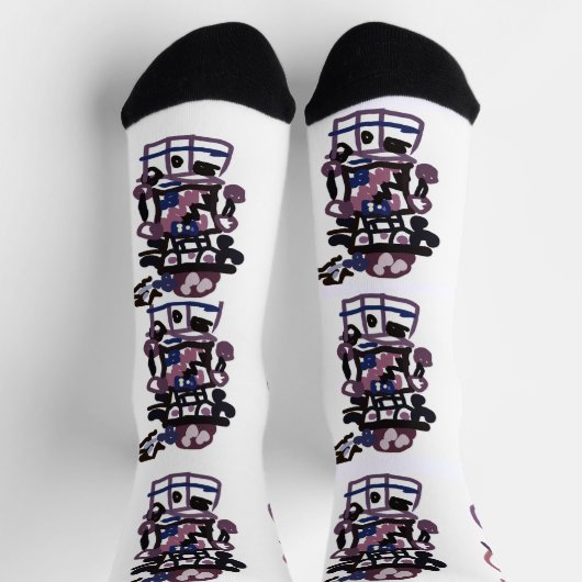 Sugar plum nutcracker socken (Oben)