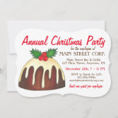 Sugar Plum Pudding Weihnachtsfeier Einladung (Vorderseite)