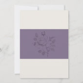 Sugar Plum Rose Moderne Script Hochzeit Einladung (Rückseite)