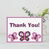 Sugar Plum Schmetterlinge Vielen Dank Karten (Stehend Vorderseite)