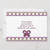 Sugar Plum Schmetterlinge Vielen Dank Karten (Rückseite)