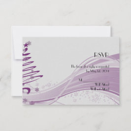 Sugar Plum Tree Snowflakes Hochzeitkarte RSVP Karte