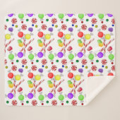 Sugar Plums Christmas Sherpa Blanket Sherpadecke (Vorderseite (Horizontal))