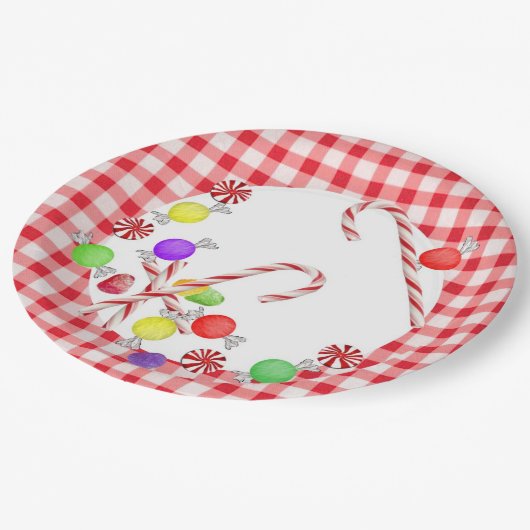 Sugar Plums Holiday Pappteller (Schrägansicht)