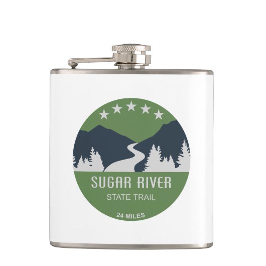 Sugar River Staat Trail Wisconsin Flachmann (Vorderseite)