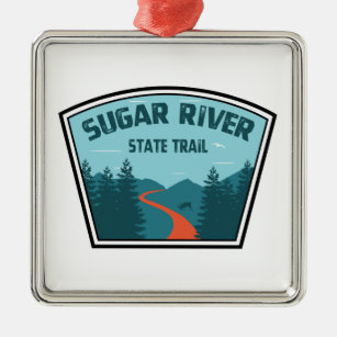 Sugar River Staat Trail Wisconsin Ornament Aus Metall